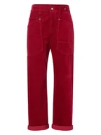 Spodnie damskie - MAC Spodnie sztruksowe "Baggy" w kolorze czerwonym - miniaturka - grafika 1