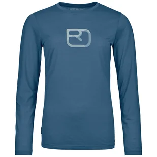 Koszulka damska Ortovox 150 Cool Mtn Silhouette Ls Women's Rozmiar: L / Kolor: niebieski - Koszulki sportowe damskie - miniaturka - grafika 1
