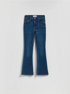 Reserved - Jeansy flare z krótszą nogawką - granatowy - Spodnie damskie - miniaturka - grafika 1