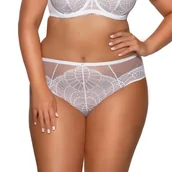 Komplety bielizny - Figi damskie z koronką i tiulem AV 2109 białe  XXL - miniaturka - grafika 1