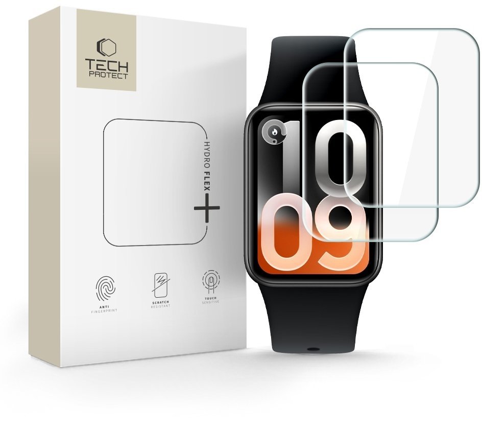 4kom.pl Folia Hydrożelowa TECH-PROTECT Hydro FLEX+ 2-PACK XIAOMI SMART BAND 10 PRO Clear