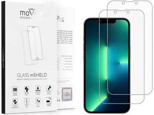 2 szt. | moVear 2.5D MATT - Matowe szkło hartowane do Apple iPhone 13 Pro / 13 (6.1") | Antyrefleksyjne, do etui, fullGlue, 9H - Etui i futerały do telefonów - miniaturka - grafika 1