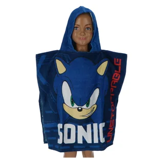 Ręcznik plażowy dziecięcy poncho 55x110 Sonic son - Okrycia kąpielowe dla dzieci - miniaturka - grafika 1