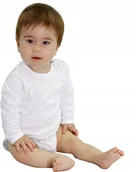 Body dla niemowląt - Body długi rękaw BIAŁE Biel r 68 KLEKLE - miniaturka - grafika 1
