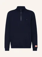Bluzy dla chłopców - Tommy Hilfiger Sweter Typu Troyer blau - TOMMY HILFIGER - miniaturka - grafika 1