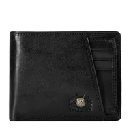 Portfele - Męski portfel skórzany z wyjmowaną wkładką na karty czarny - miniaturka - grafika 1