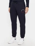 Spodnie sportowe męskie - Tommy Hilfiger Spodnie dresowe MW0MW32701 Granatowy Regular Fit - miniaturka - grafika 1