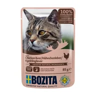 Mokra karma dla kotów - BOZITA Kawałeczki w galarecie 12 x 85 g Kurza wątróbka - miniaturka - grafika 1