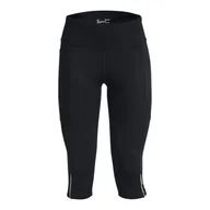 Legginsy - Under Armour, Legginsy sportowe damskie Fly Fast 3.0 Speed Capri, 1369770-001, Czarne, Rozmiar XS - miniaturka - grafika 1
