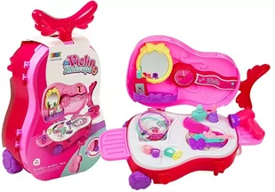 Import LEANToys Toaletka w Walizce na Kółkach Skrzypce Lusterko 4649 - Zabawy w naśladowanie dorosłych - miniaturka - grafika 1