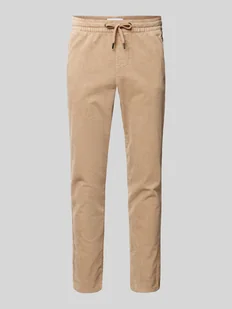 Spodnie sztruksowe o kroju tapered fit z elastycznym pasem model ‘LINUS’ - Spodnie męskie - miniaturka - grafika 1