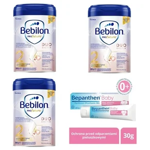 Zestaw 3x Bebilon 2 Profutura DUOBIOTIK + Bepanthen Baby 30g - Mleko modyfikowane - miniaturka - grafika 1