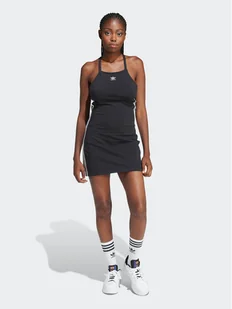 adidas Sukienka letnia 3-Stripes IU2426 Czarny Slim Fit - Sukienki - miniaturka - grafika 1