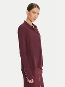 Koszule damskie - Patrizia Pepe Koszula 8C0761 A8I1 Bordowy Regular Fit - miniaturka - grafika 1