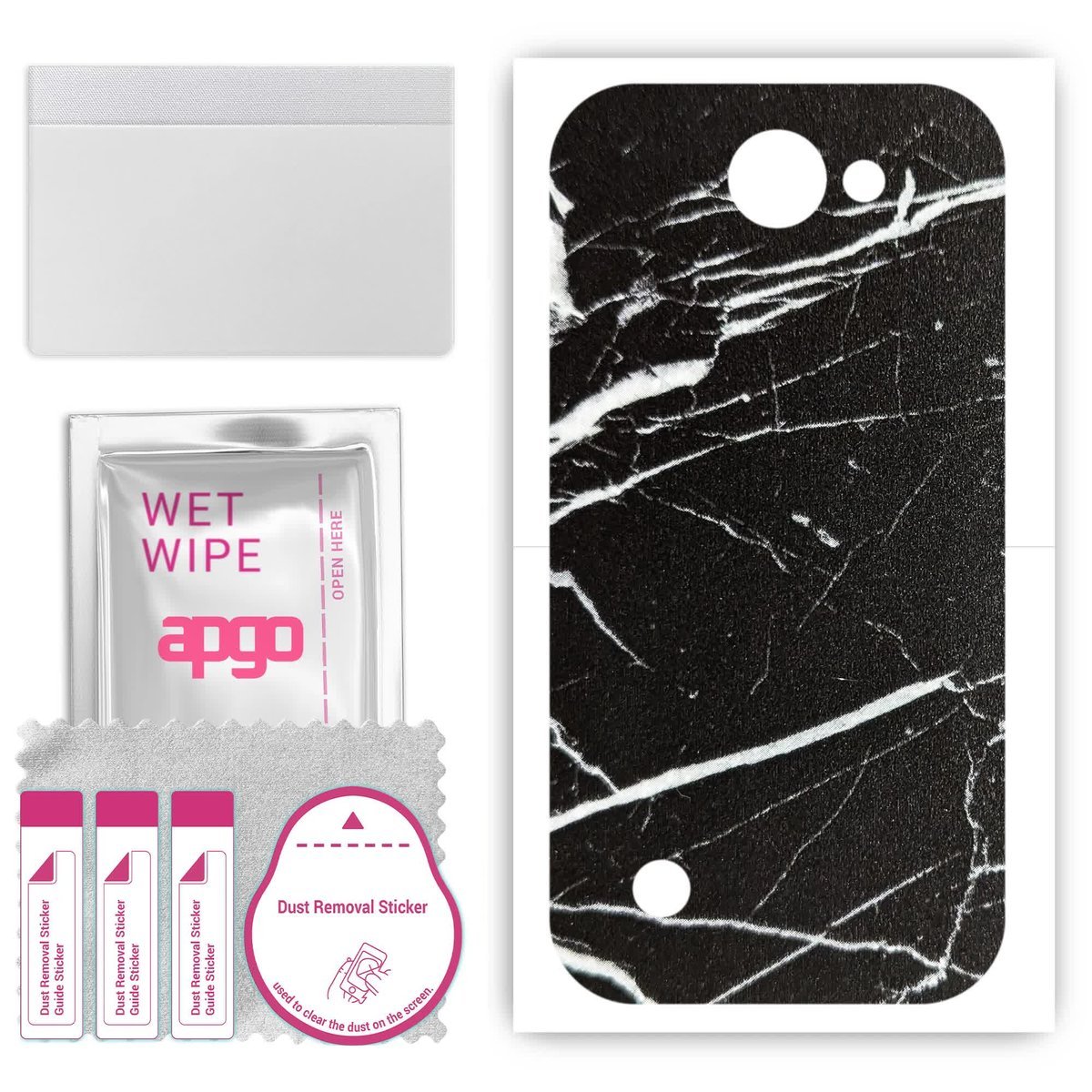 Folia naklejka skórka strukturalna na TYŁ do LG K30 - Marmur Ciemny - apgo SKINS