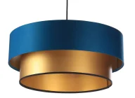 Lampy stojące - Złoto-granatowa lampa wisząca w stylu glamour - S416 Karmil - miniaturka - grafika 1