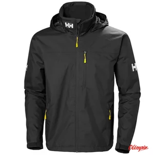 Kurtki męskie - Kurtka żeglarska męska Helly Hansen Crew Hooded Jacket czarna - grafika 1