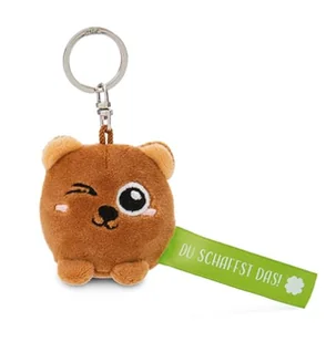 NICI 62038 breloczek do kluczy niedźwiedź "Du schaffst das" 5 cm brązowy towarzysz do plecaka lub torby, uchwyt na klucze dla małych i dużych 62038 - Plecaki - miniaturka - grafika 1