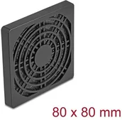 Wentylatory komputerowe - DELOCK Luftergitter mit Staubfilter 80 x 80mm schwarz 67311 - miniaturka - grafika 1