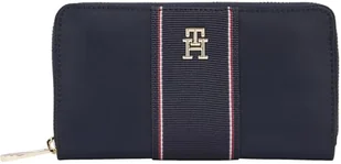 TOMMY HILFIGER Damski portfel POPPY LRG ZA AW0AW17271 Zip Around Wallet, NIEBIESKI (Space Blue Corp), OS, Blue Space Blue Corp, OS - Portfele - miniaturka - grafika 1