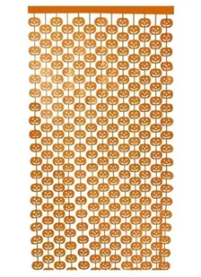 Girlanda Wisząca Kurtyna Dekoracyjna Dynie Halloween 100 Cm X 200 Cm Pomarańczowa - Dekoracje sali - miniaturka - grafika 1