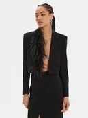 Marynarki i żakiety damskie - Patrizia Pepe Marynarka 8S0500/A454-K103 Czarny Regular Fit - miniaturka - grafika 1