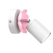 Lampy ścienne - Luminex Flower 3875 kinkiet lampa ścienna spot 1x8W GU10 biały/różowy - miniaturka - grafika 1