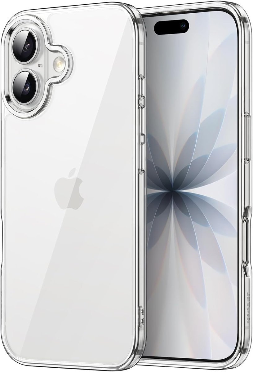 JETech Etui dla iPhone 17 6,3 Cala, Nieżółknące Odporne na Wstrząsy na Bumper Telefonu Osłona, Odporny na Zarysowania Przejaśniać Tył (Przezroczyste)
