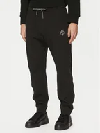Spodnie sportowe męskie - Armani Exchange Spodnie dresowe XM000230 AF10818 UB001 Czarny Regular Fit - miniaturka - grafika 1