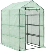 Szklarnie ogrodowe - Szklarnia Vale z półkami 120 x 170 x 194 cm Szklarnia foliowa Szklarnia Domek dla roślin Stalowa rama Zielona - miniaturka - grafika 1