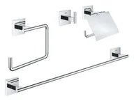 Wieszaki łazienkowe - Grohe QuickFix Start Cube - Zestaw akcesoriów łazienkowych 4 w 1, chrom 41115000 - miniaturka - grafika 1