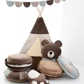 Namioty i tipi dla dzieci - Namiot brązowy do zabawy + mata - Teddy - miniaturka - grafika 1