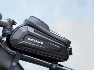 Etui torba sakwa wodoodporna na rower uchwyt na telefon na ramę RockBros B68 Czarne - Pozostałe akcesoria do telefonów - miniaturka - grafika 2