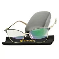 Okulary korekcyjne, oprawki, szkła - Plusy +4.00 damskie okulary do czytania korekcyjne z antyrefleksem ST325AR - miniaturka - grafika 1
