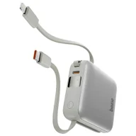 Powerbanki - Energea PowerBank 3w1 Bazic Fusion Mini 10000mAh kabel USB-C/Lightning Szary - miniaturka - grafika 1