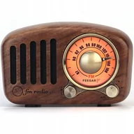 Radioodtwarzacze - Feegar Retro Radio Kuchenne Z Drewna Fm Bt Sd 10H - miniaturka - grafika 1