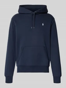 Bluza z kapturem, wyhaftowanym logo i kieszenią kangurką - Bluzy męskie - miniaturka - grafika 1
