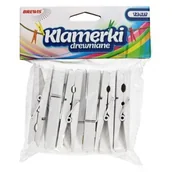 Dekoratorstwo - BREWIS Klamerki ozdobne 7.2cm białe Brewis - opak. 12 szt. - miniaturka - grafika 1