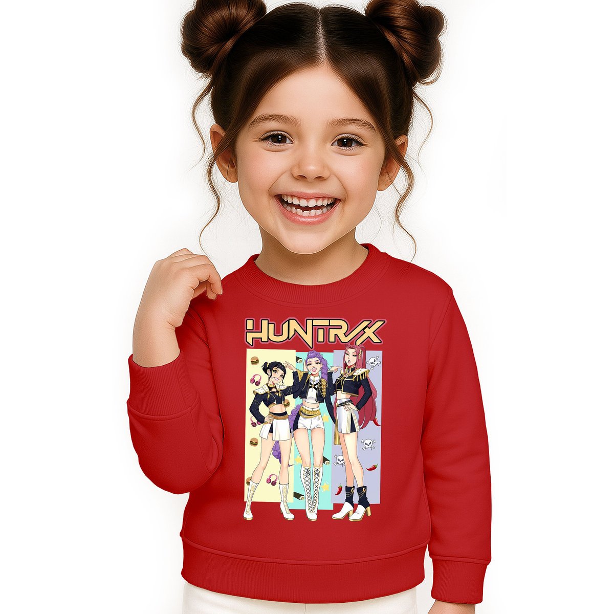 BLUZA DZIECIĘCA KPOP DEMON HUNTERS HUNTRIX 122-128 BAWEŁNIANA JAKOŚĆ