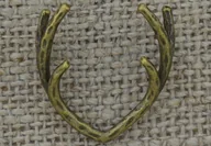 Półfabrykaty do biżuterii - [112149] Łącznik ozdobny rogi kolor brąz - miniaturka - grafika 1