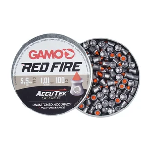 Gamo - Śrut Diabolo AccuTek Red Fire - Kaliber 5,5 mm - 100 sztuk - 6322704-AK - Osprzęt do wiatrówek - miniaturka - grafika 1