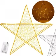 Oświetlenie świąteczne - Oświetlenie świąteczne 100 LED gwiazda dekoracja świąteczna witraż biały ciepły - miniaturka - grafika 1