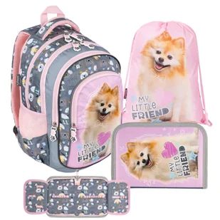 ZESTAW SZKOLNY 3-ELEMENTÓW MY LITTLE FRIEND POMERANIAN PIESEK ST. MAJEWSKI - Zestawy szkolne - miniaturka - grafika 1