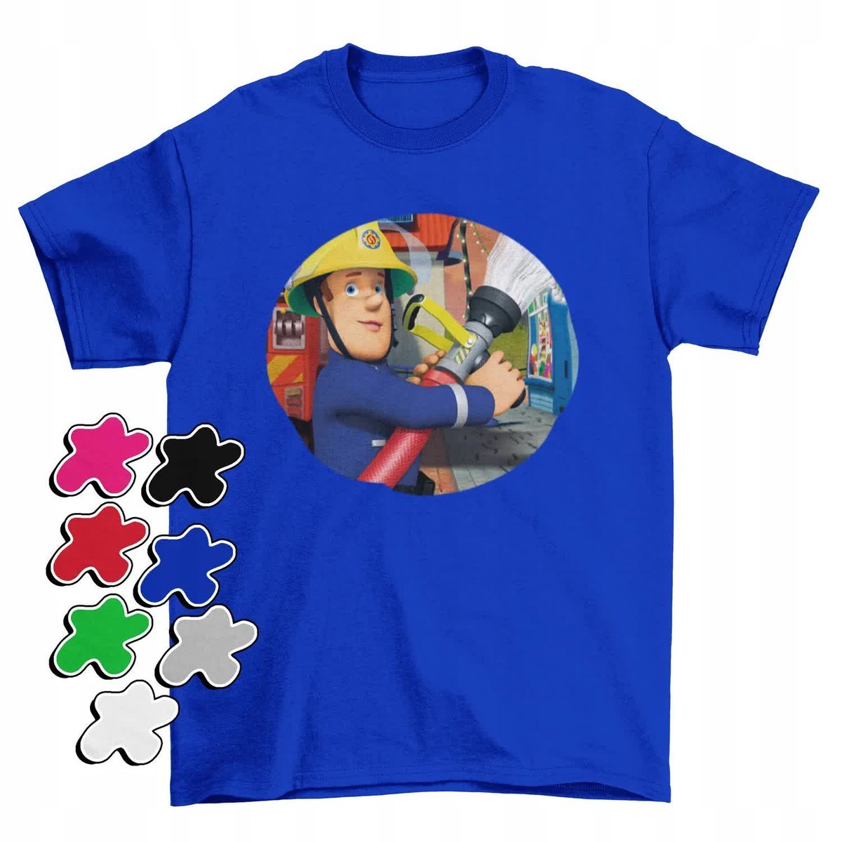 Koszulka T-Shirt Dziecięca Z Nadrukiem Strażak Sam Dla Dzieci -L 146-152