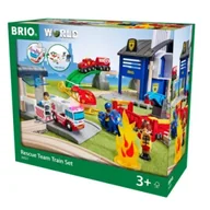 Tory, garaże, parkingi - Brio Zestaw Deluxe Straż Pożarna i Policja Ravensburger - miniaturka - grafika 1