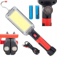 Oświetlenie warsztatowe - Lampa Latarka Warsztatowa Led Cob Akumulator 700lm - miniaturka - grafika 1