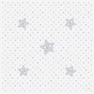Less mess mat - mata ochronna (120x120) Gwiazdki Szare - Maty piankowe - miniaturka - grafika 1