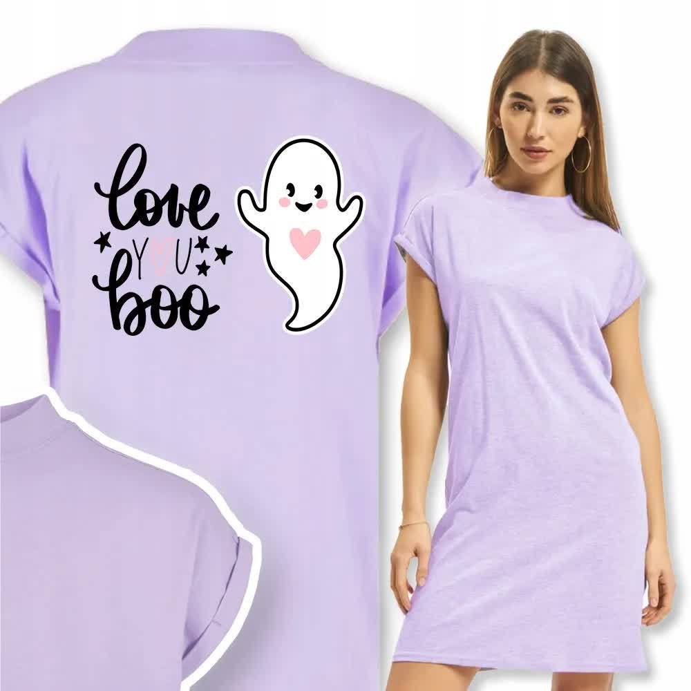 Wygodna Koszula Nocna Fioletowy LOVE YOU BOO Wz M