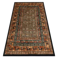 Dywany - Dywan wełniany KASHQAI 4301 500 orientalny, ramka beż / zielony beżowy 160x240 cm - miniaturka - grafika 1