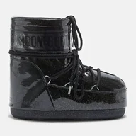 Kozaki damskie - Damskie Buty zimowe MOON BOOT MOON BOOT ICON LOW GLITTER 14094400001 – Czarny - miniaturka - grafika 1